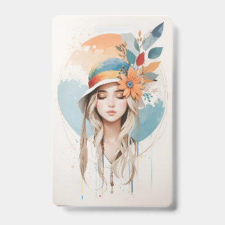 Crachá de plástico - Vertical