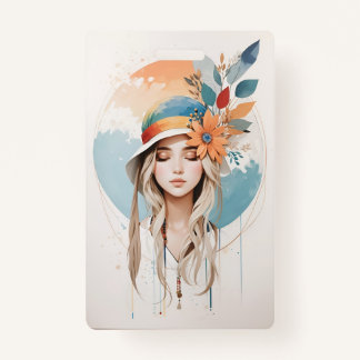 Crachá de plástico - Vertical