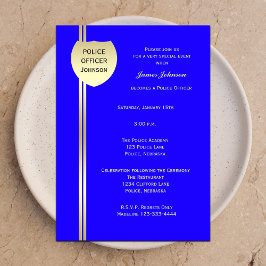 Crachá de Polícia para Convites de Graduação