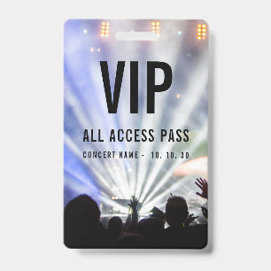 Crachá de QR Code de Acesso Total VIP do Concerto