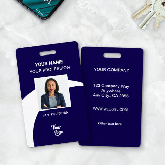 Crachá de Segurança com Foto ID de Funcionário Cor