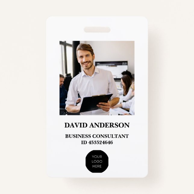 Crachá de Segurança da Empresa para ID de Foto do  (Frente)