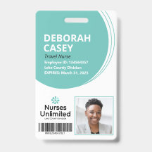 Crachá de Segurança de ID de Funcionário com Foto 