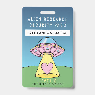 Crachá de Segurança para Pesquisa de Alienígenas F