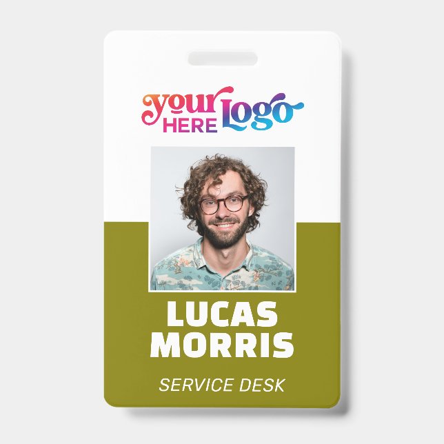 Crachá de Segurança Personalizado ID de Funcionári (Frente)