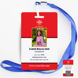 Crachá de Segurança Vermelha Profissional: Foto e