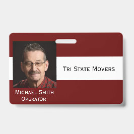 Crachá de Texto Personalizado em Duas Faces com Cl