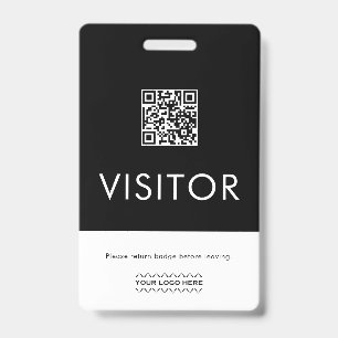 Crachá de Visitante com Código QR Personalizado