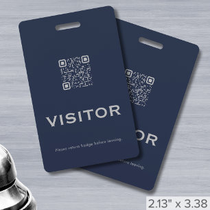 Crachá de Visitante com Código QR Profissional