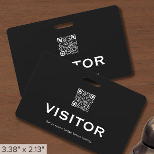 Crachá de Visitante com Código QR Profissional