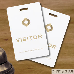 Crachá de Visitante com Logotipo de Empresa Simple