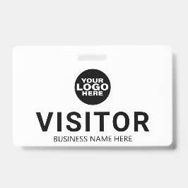 Crachá de visitante com logotipo personalizado da 