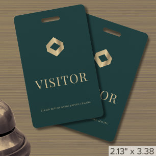 Crachá de Visitante de Logotipo Empresarial