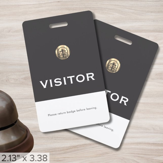 Crachá de Visitante Profissional Selo Dourado (Criador carregado)