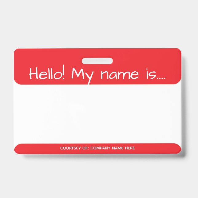 Crachá de Visitante Vermelho (Frente)