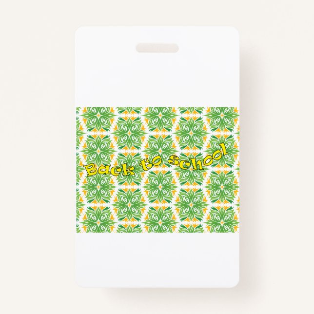 Crachá De volta à escola (Frente)