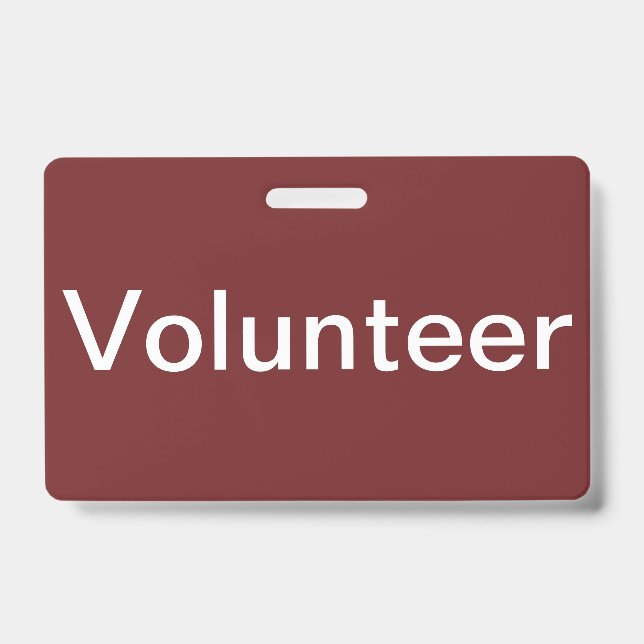 Crachá de voluntários (Frente)