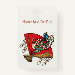 Crachá Deco de Ave Asiático