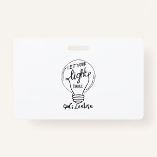 Crachá Deixe sua luz brilhar com as lanternas de Deus