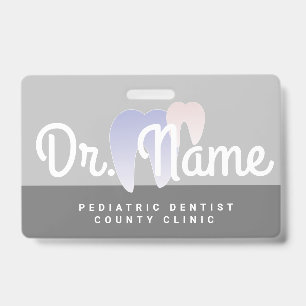 Crachá Dentista Moderno Odontopediatra Dental Ombre