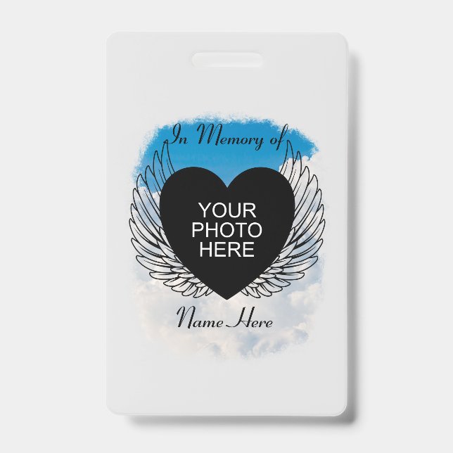Crachá Descanse em Paz em Memória de Asas e Nuvens (Frente)