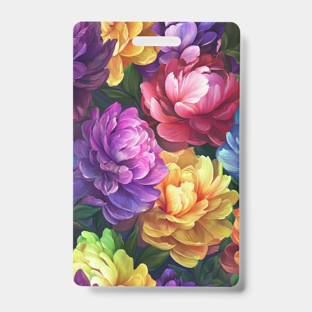 Crachá Desenho de Flores (Frente)
