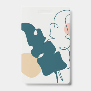 Crachá desenho de folha dourada