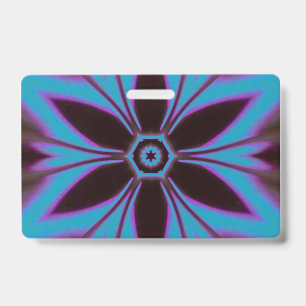 Crachá desenho de mandala de flor