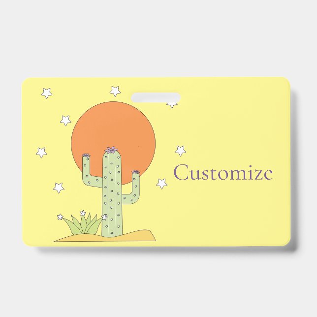 Crachá Desert Cactus Sun Thunder_Cove (Frente)