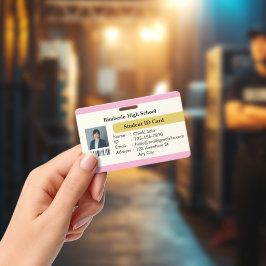 Crachá Design de Cartão de Identificação de Estudante Per