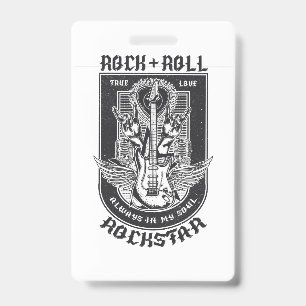 Crachá Design de Guitar Rock