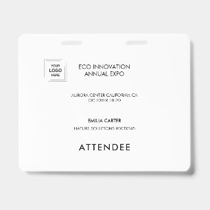 Crachá Design de Identidade de Acesso a Eventos de Exposi