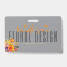 Design Floral Sofisticado Flores Laranja Cinza
