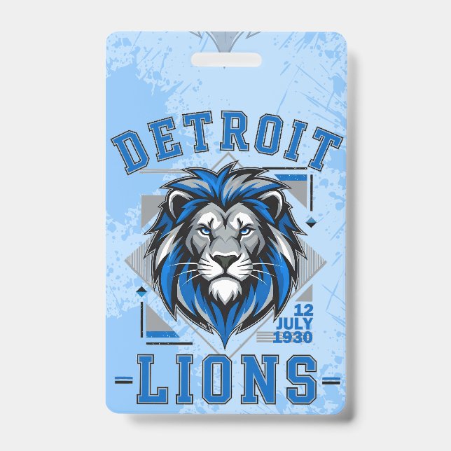 Crachá Detroit Lions futebol (Frente)