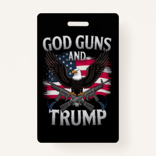 Crachá Deus Armas E Vintagem De Bandeira Americana De Eag