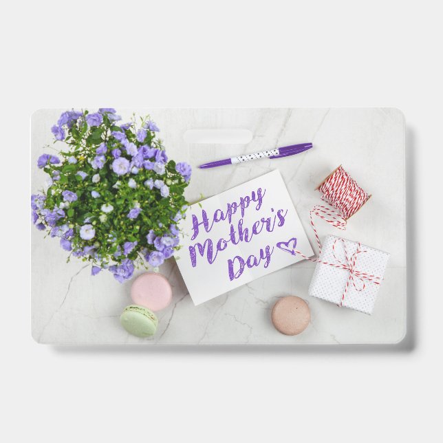 Crachá Dia de as mães FELIZ (Frente)