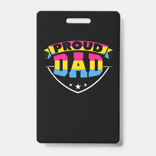Crachá dia dos Pais Filha Pansexual Pai Orgulhosa