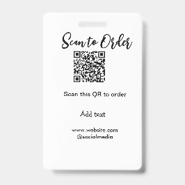Crachá Digitalize para encomendar digitalizar código QR a
