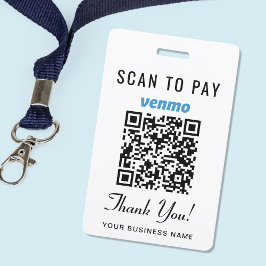 Crachá Digitalize para Pagar Código QR Venmo