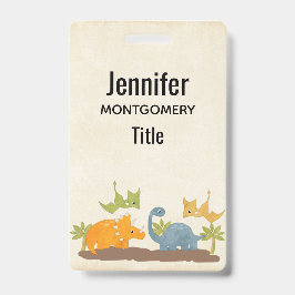 Crachá Dinossauros Cons Vida Selvagem Pré-Histórica