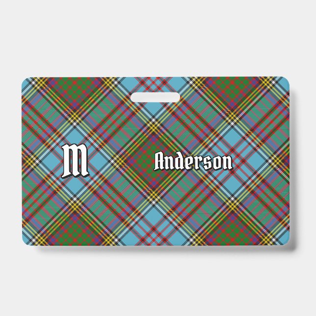 Crachá Distintivo Clan Anderson Tartan (Frente)
