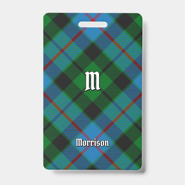 Crachá Distintivo de Caça Clan Morrison Tartan (Frente)