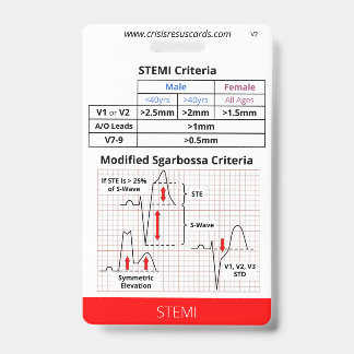Crachá Distintivo de STEMI/ECGs de Alto Risco