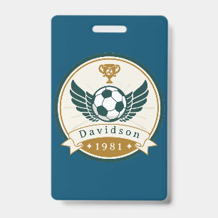 Crachá Distintivo - Futebol - Personalizado - Adicionar N