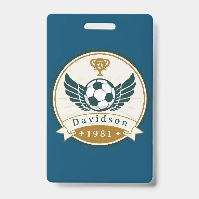 Crachá Distintivo - Futebol - Personalizado - Adicionar N (Frente)