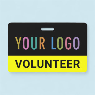 Crachá Distintivo Personalizado de Voluntário com Clipe o
