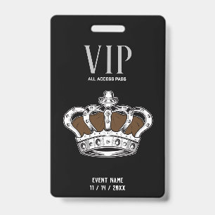 Crachá Distintivo VIP Coroa