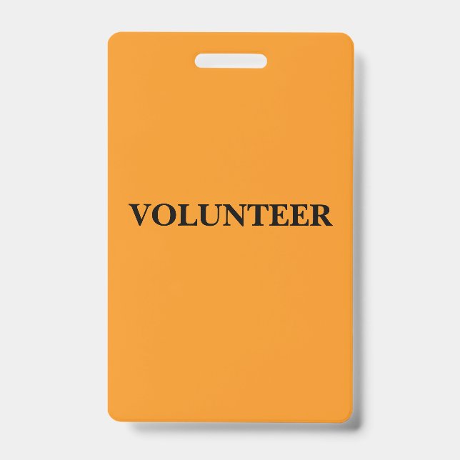 Crachá Distintivo - Voluntário (Frente)