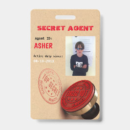 Crachá do agente secreto do partido do espião