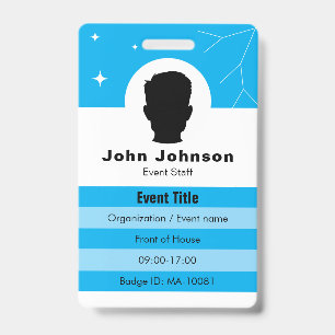 Crachá do evento é personalizável
